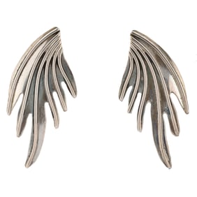 Dennis Ramone San Felipe Pueblo Sterling Firebird of Phoenix Earrings