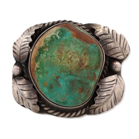 Vintage Navajo Sterling Turquoise Ring Sz 7