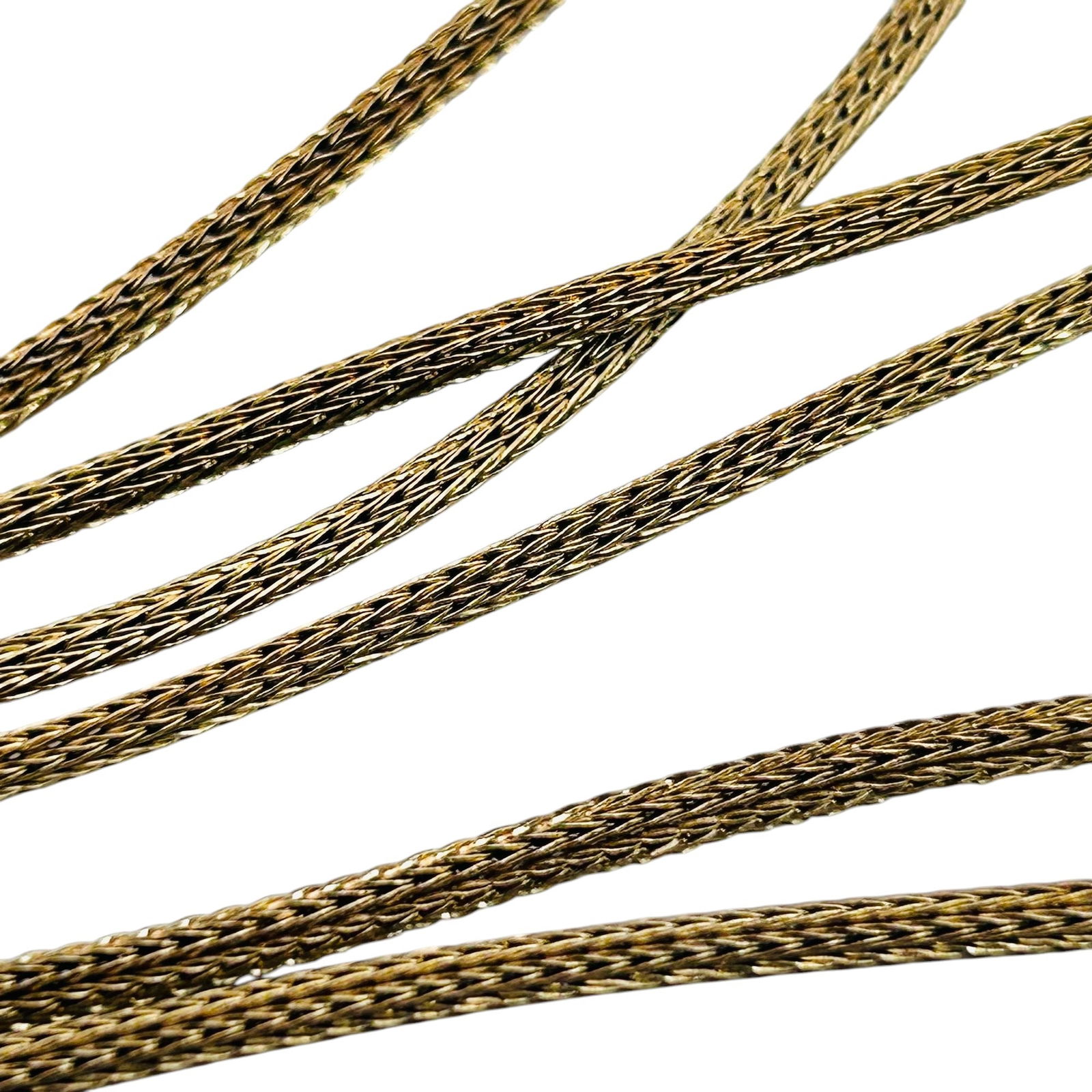 Italy, Sterling Silver Triple Strand Wheat Mesh Chain Necklace 13.88 G: Italy Sterling silver triple strand wheat mesh chain necklace 13.88 g