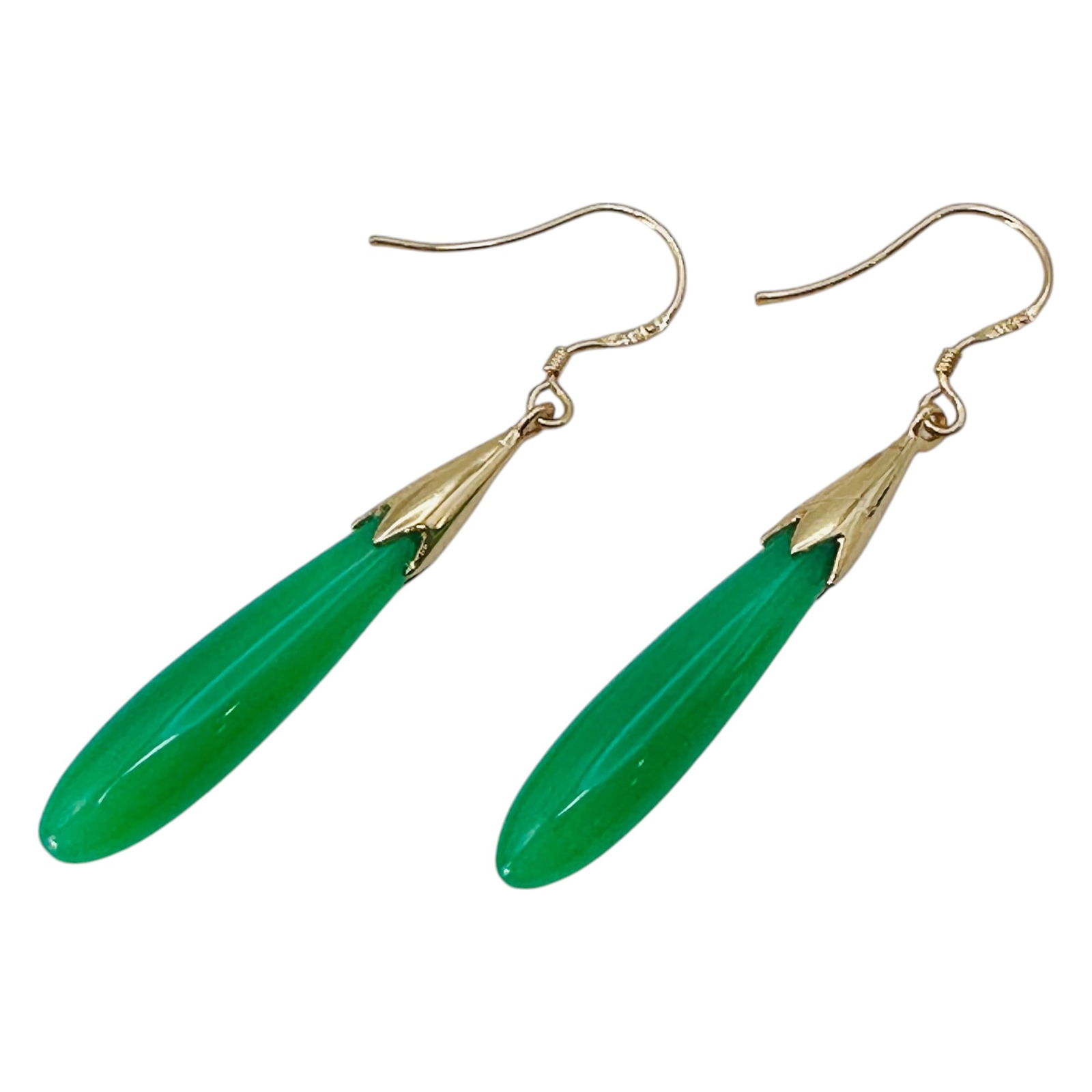 QUARTZ Sterling, Silver Gold Tone Dangle Earrings 5.17 G (1 of 3)