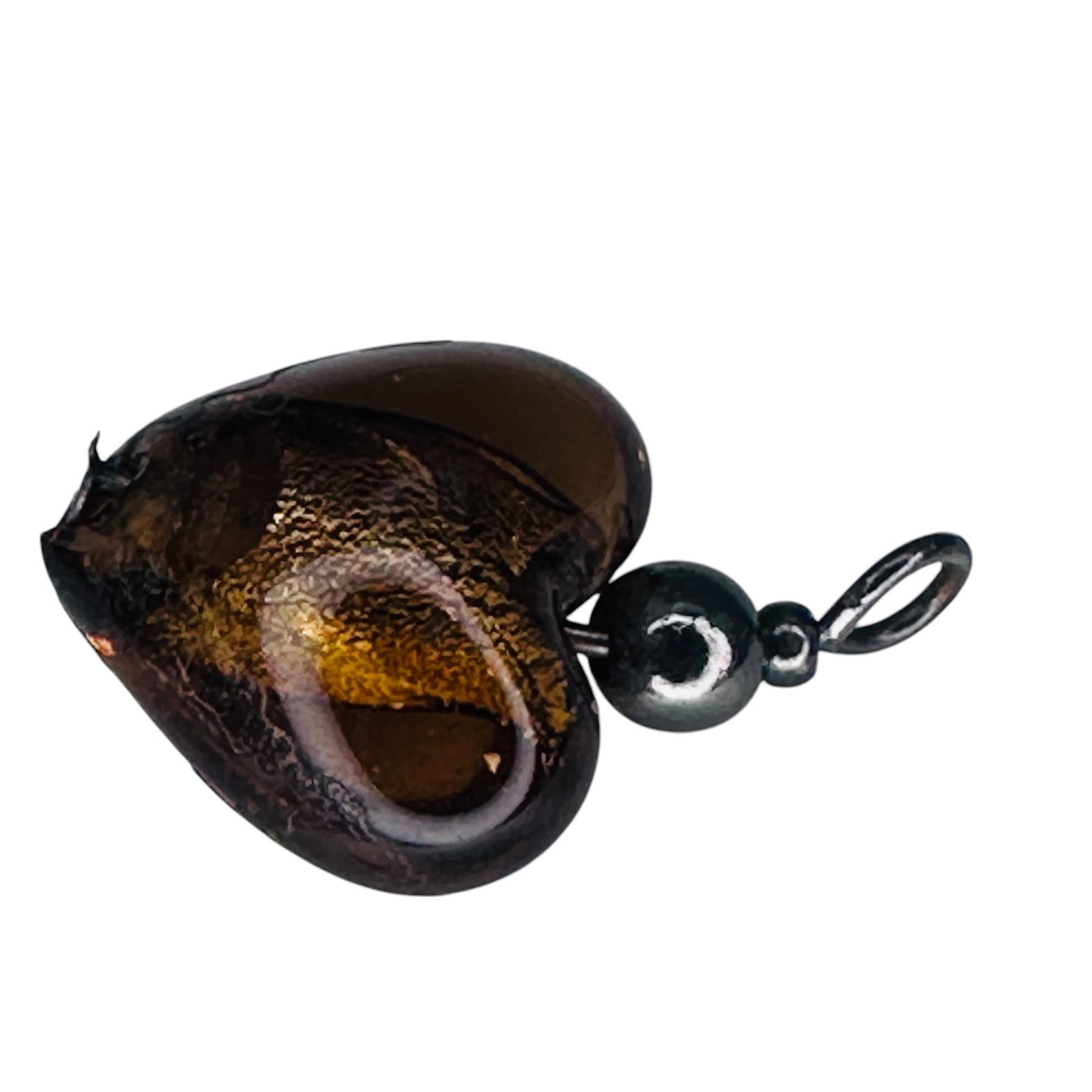 AMBER Sterling Silver Heart Pendant 1.59 G: AMBER Sterling silver heart pendant 1.59 g