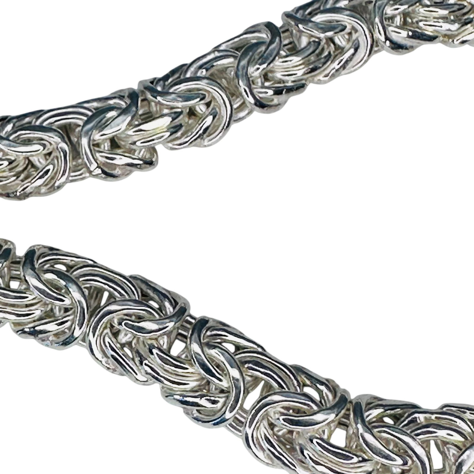 AK, Turkey Sterling Silver Byzantine Chain Bracelet 6.16g (1 of 5)