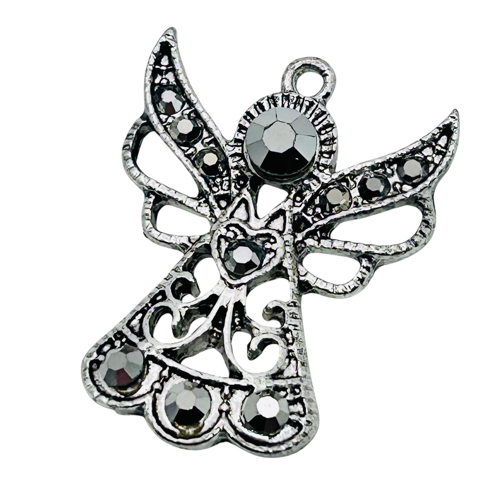 MARCASITE Sterling Silver Angel Pendant 2.84 G (1 of 4)