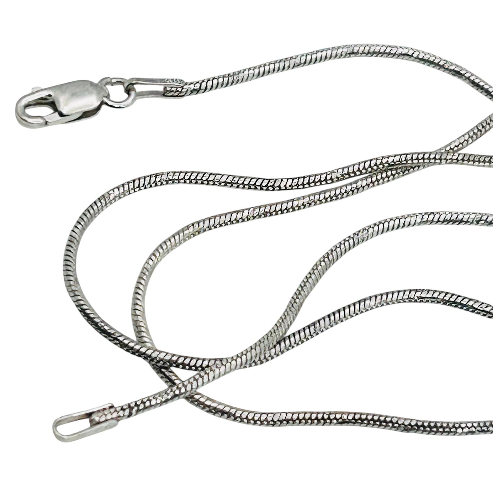 Italy, Sterling Silver Round Snake Chain Necklace 5.1 G (1 of 4)