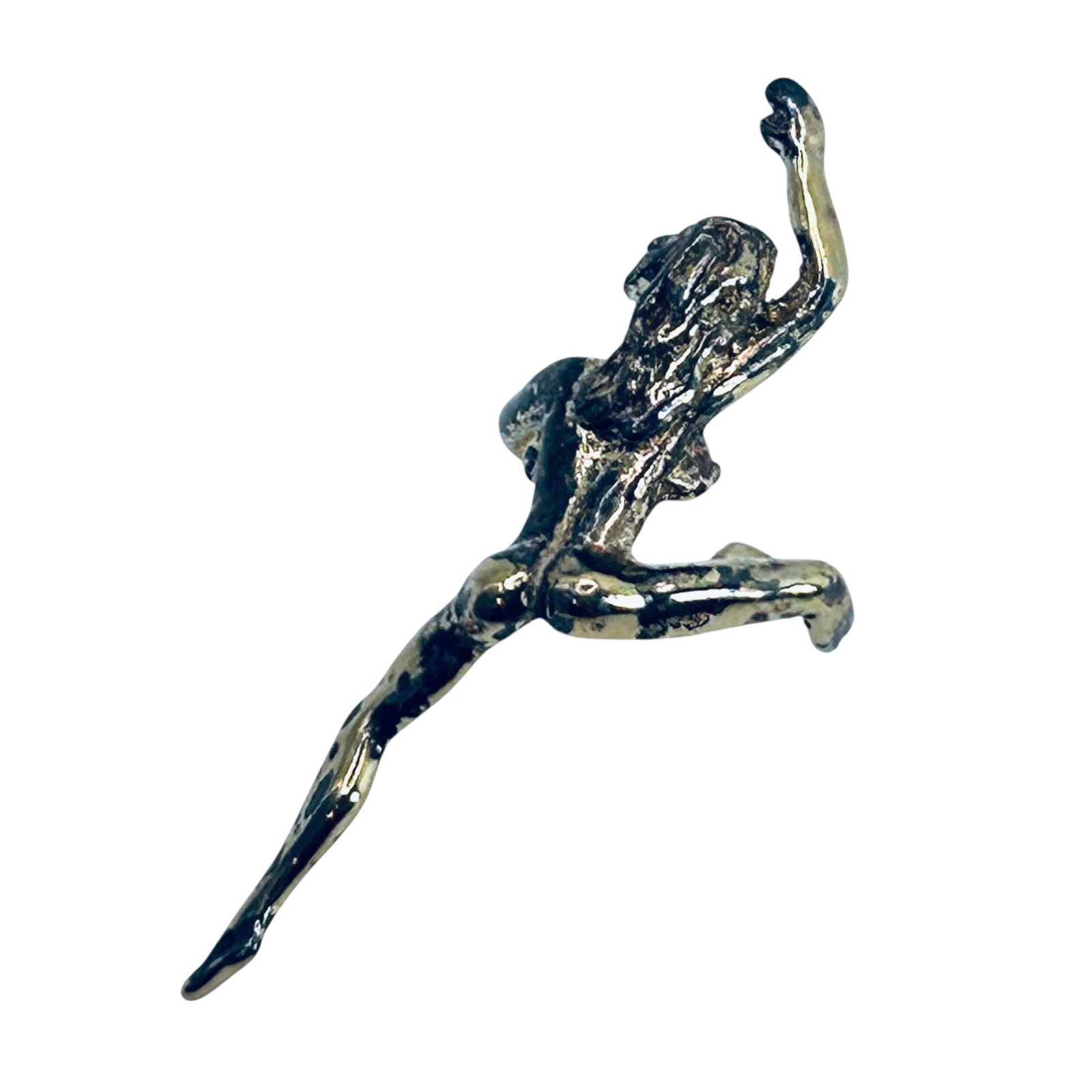 Sterling Silver Dancer Ring. Gold Colored. Size One. 2.15g.: Sterling silver dancer ring. Gold colored. Size one. 2.15g.