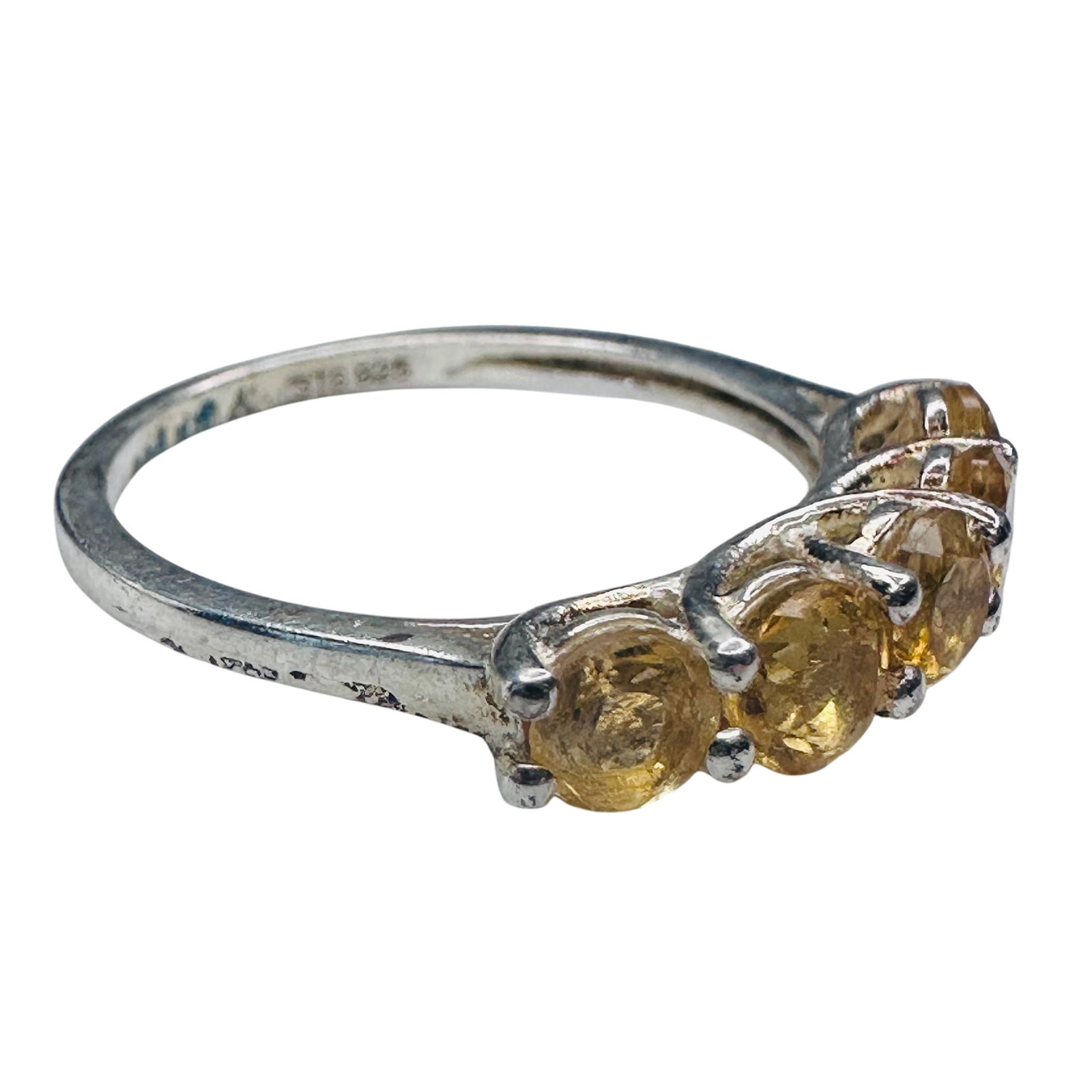 STS, CITRINE Sterling Silver Ring. Size 7. 1.85 G.: STS CITRINE Sterling silver ring. Size 7. 1.85 g.