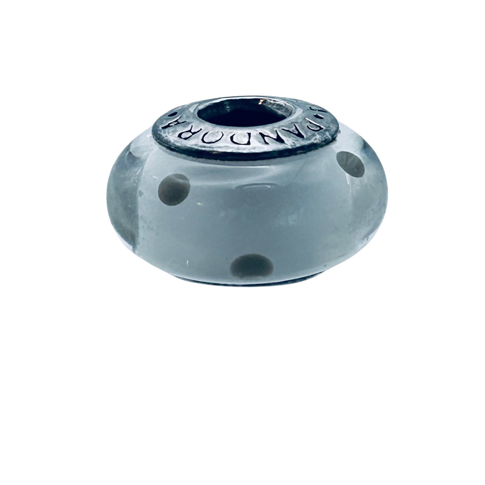 Pandora, ALE Sterling Silver Round White With Dots Pendant. 3.45 G.: Pandora ALE sterling silver round white with dots pendant. 3.45 g.
