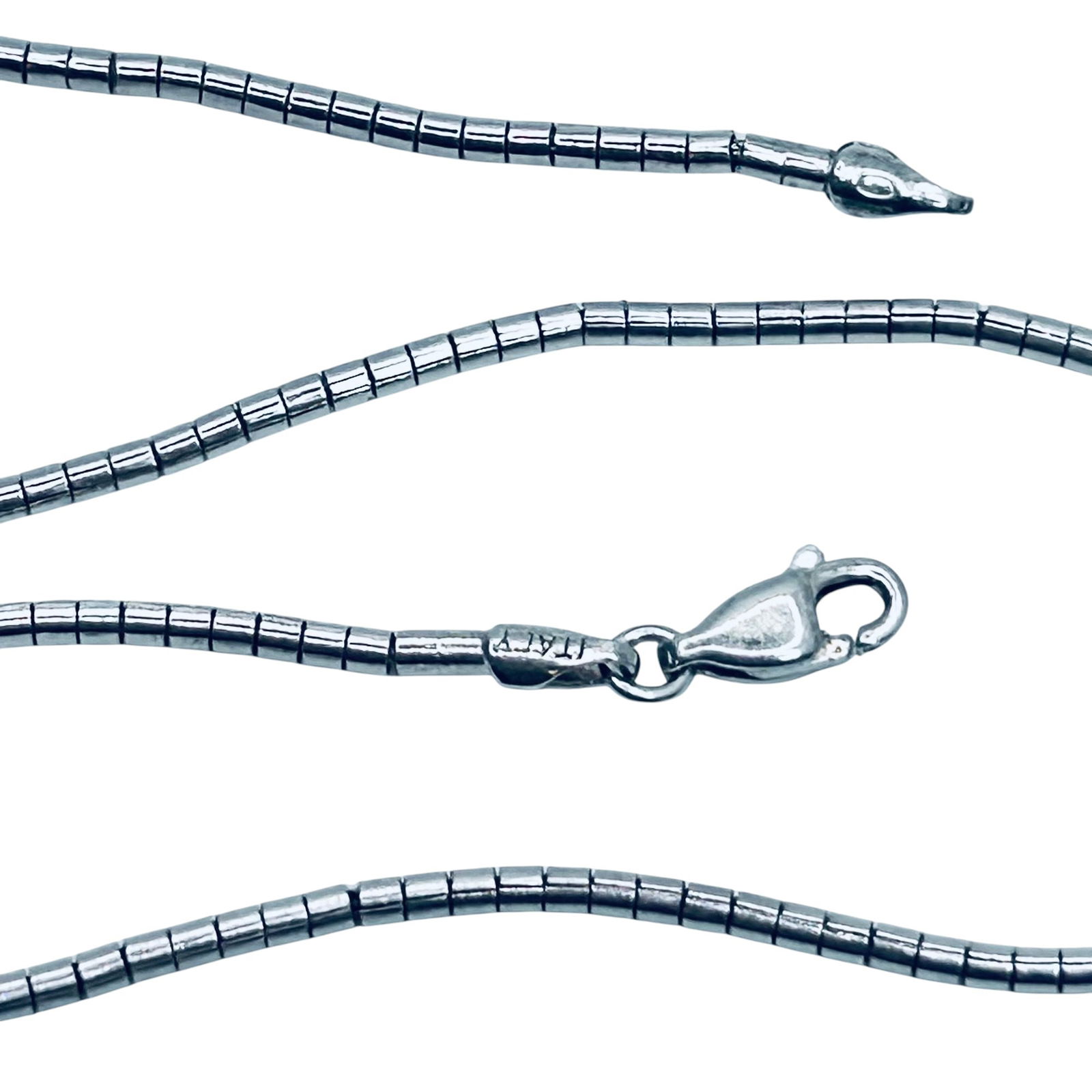 Italy Sterling Silver Round Snake Chain Necklace. 9.78 G (1 of 5)