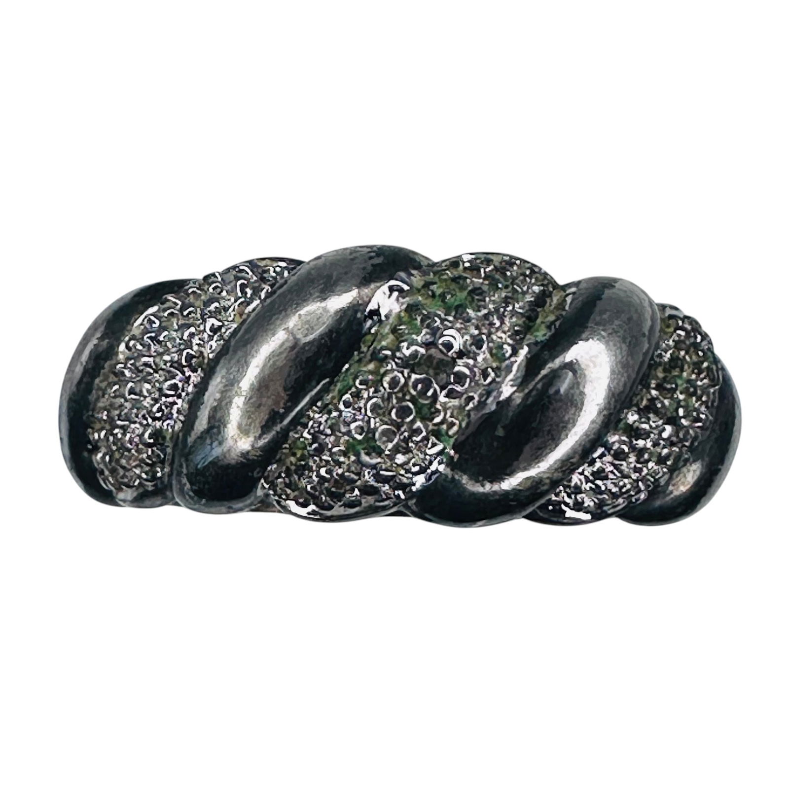 Sterling Silver Dome Ring Size 8. 5.51 G. (1 of 6)