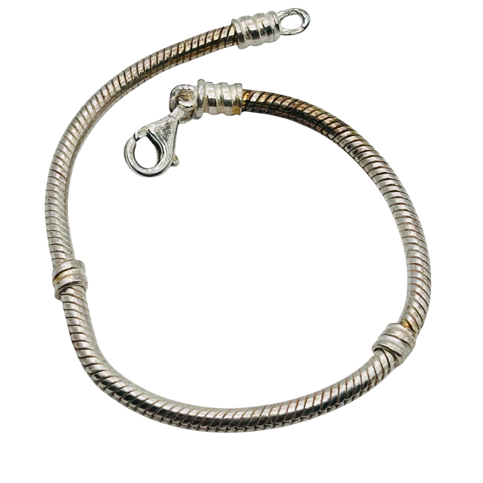 Sterling Silver Charm Bracelet Snake Chain 11.5 G: Sterling silver charm bracelet snake chain 11.5 g