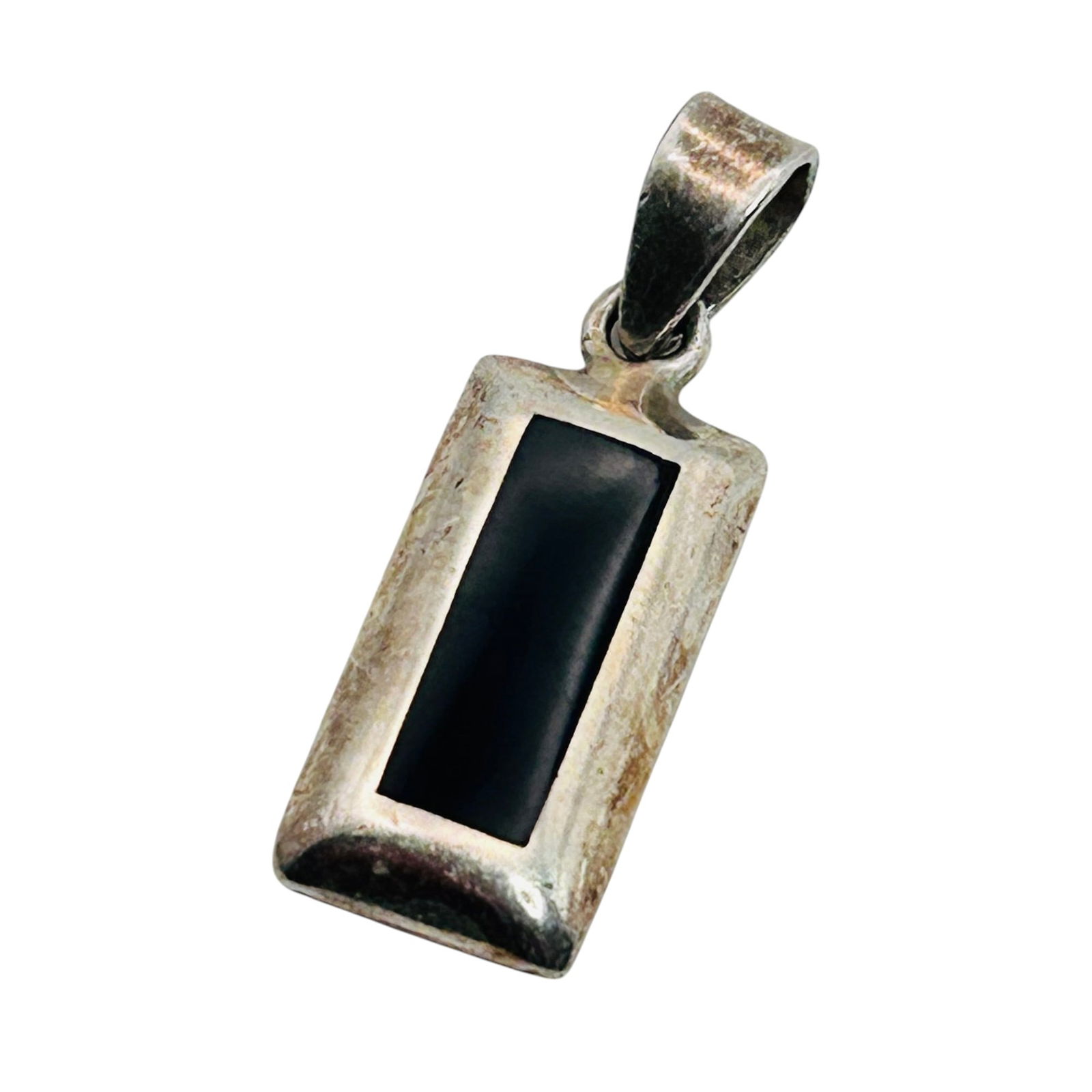ONYX Rectangular Sterling Silver Pendant 1.8 G (1 of 4)