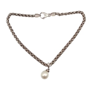 K Pearl Sterling Silver Necklace 63.9 G