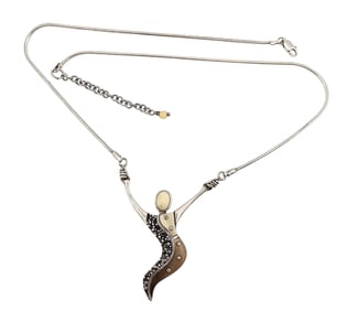 Zelandia Sterling Silver Joyous Woman Necklace 16.2 G