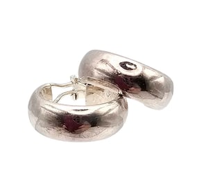 Milor Italy 950 Sterling Silver Hoop Earrings 7.4 G
