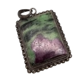 Unakite Sterling Silver Pendant 23 G