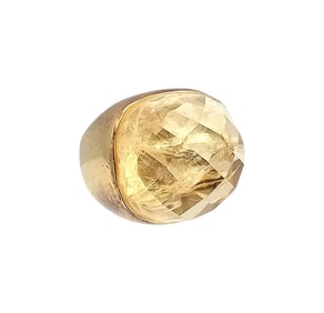 G FR Quartz Gold Over Sterling Silver Ring Size 7.5 18.9 G