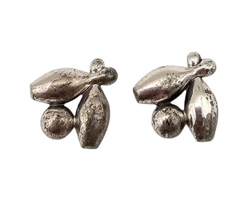Signed Sterling Silver Bowling Pins Ball Brooches 2.5 G