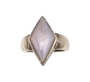 WK Agate Sterling Silver Ring Size 7.25 6 G
