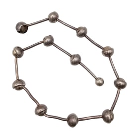 Vintage Sterling Silver Modernist Ball Socket Link Necklace 162.4 G