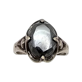 Hematite Sterling Silver Ring Size 5.25 3.7 G