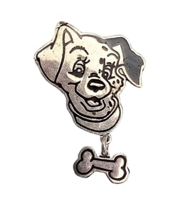 Mexico Disney Sterling Silver 101 Dalmatians 'Lucky' Brooch 5 G