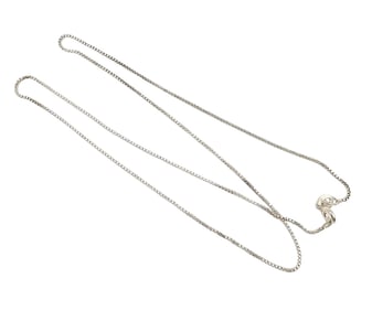 Sterling Silver Box Chain Necklace 2.3 G