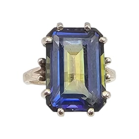 T Mystic Topaz Sterling Silver Ring Size 5 4.7 G