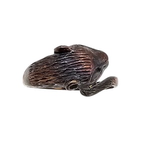 Signed Oxidized Sterling Silver Cat Ring Size 6.25 2.4 G