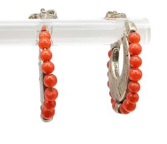 Southwestern Style Sterling Silver Earrings 3.3 G