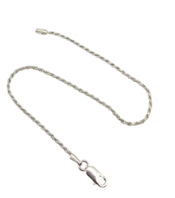 Sterling Silver Rope Chain Necklace 2.1 G