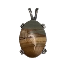 Jasper Sterling Silver Pendant 3.8 G