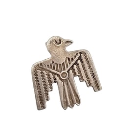 Navajo Sterling Silver Thunderbird Pendant 1.6 G