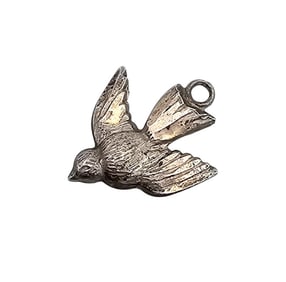 Sterling Silver Religious Bird Holy Spirit Come To Me Pendant 1.1 G