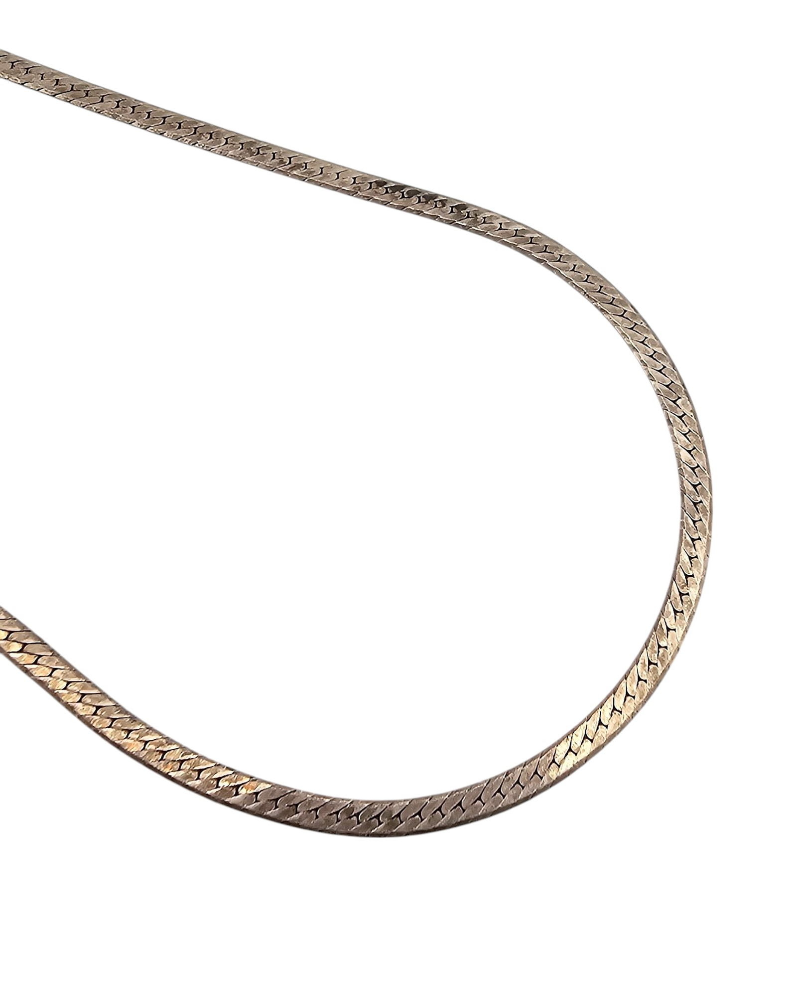 Sterling Silver Flat Herringbone Bracelet 1.3 G (1 of 3)