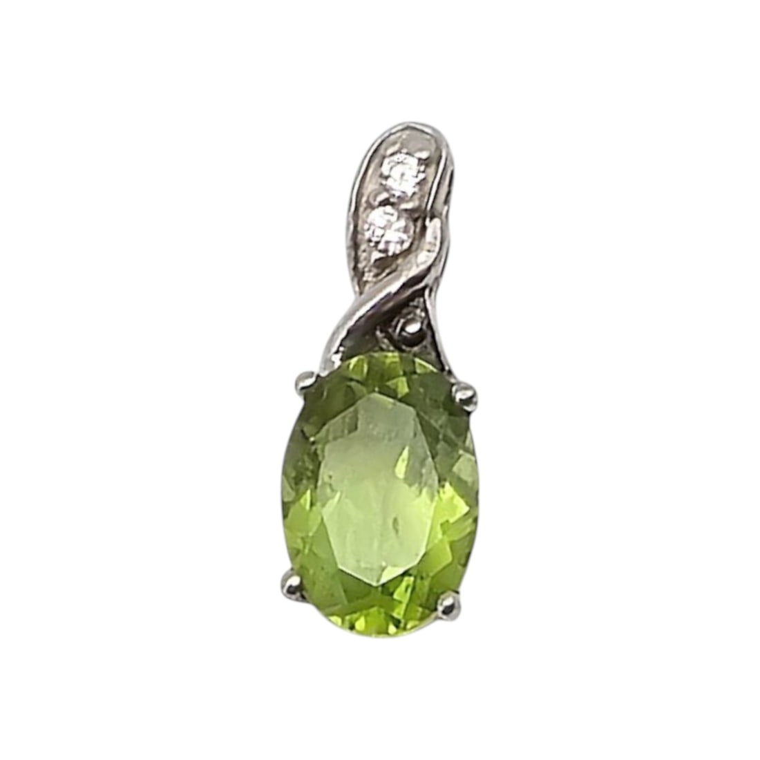 Peridot Sterling Silver Pendant 1 G (1 of 4)