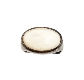 PZ Mother Of Pearl Sterling Silver Ring Size 6 5.3 G