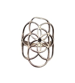 Sterling Silver Open Work Flower Ring Size 8 3.1 G