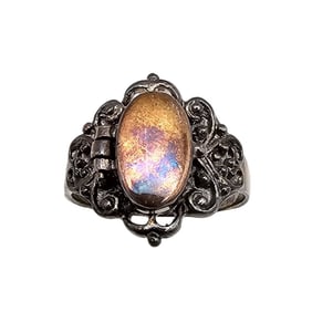 Sterling Silver Poison Ring Size 9.25 5.6 G