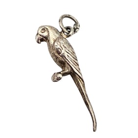 Sterling Silver Parrot Bird Pendant 3.5 G