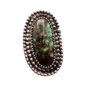 Navajo Turquoise Sterling Silver Ring Size 5.5 9.2 G