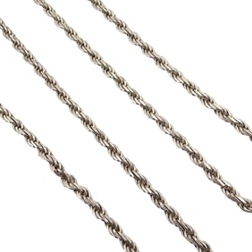 Sterling Silver Rope Chain Necklace 8.3 G