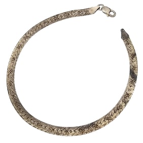 Sterling Silver Flat Herringbone Bracelet 5.9 G