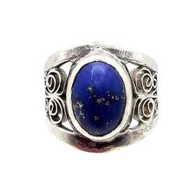 Native Lapis Sterling Silver Ring Size 5.75 5.5 G