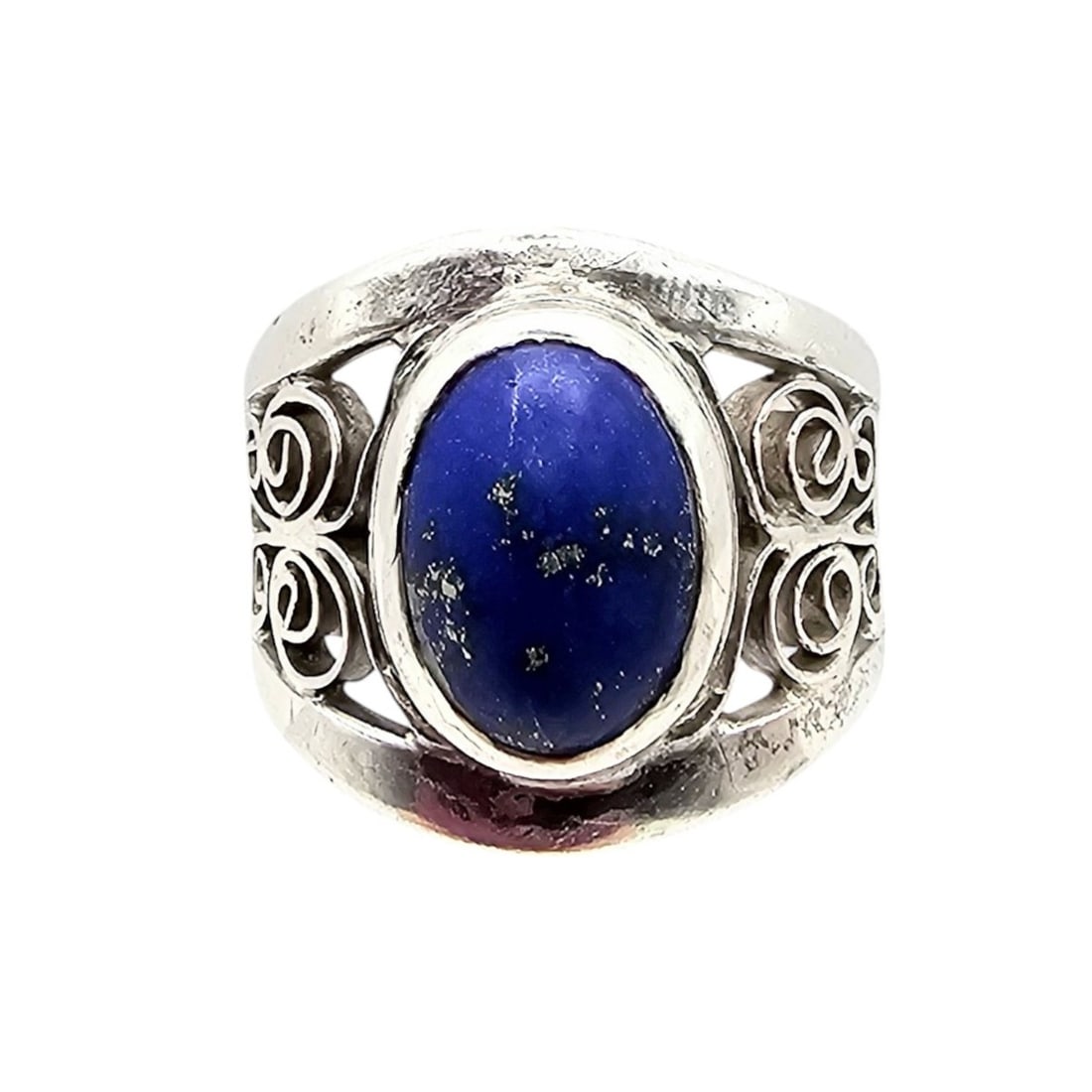 Native Lapis Sterling Silver Ring Size 5.75 5.5 G (1 of 4)