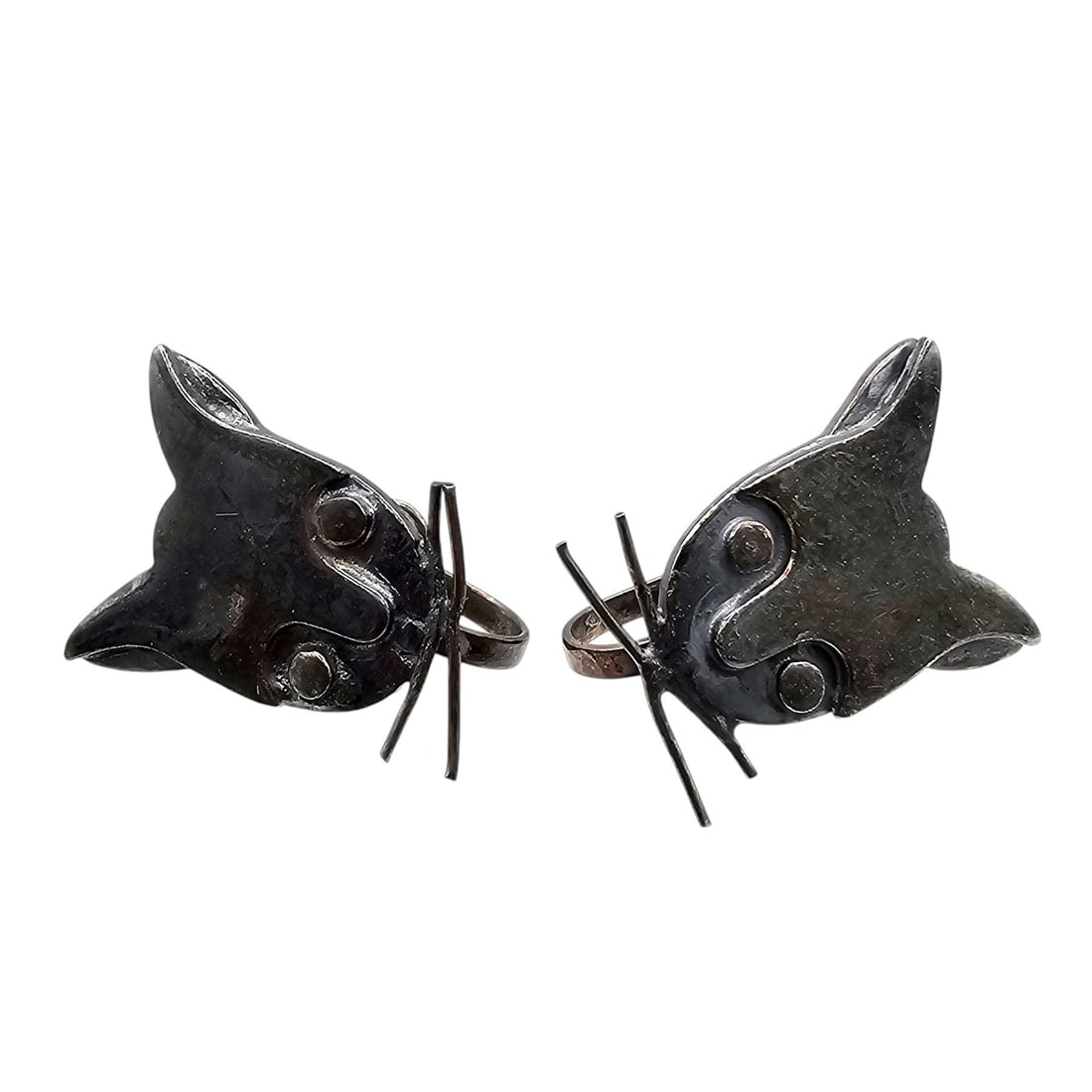 Delfina Mexico Sterling Silver Cat Earrings 7.3 G (1 of 3)