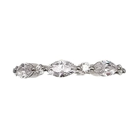 Rhinestone Sterling Silver Cocktail Ring Size 7.25 1.6 G