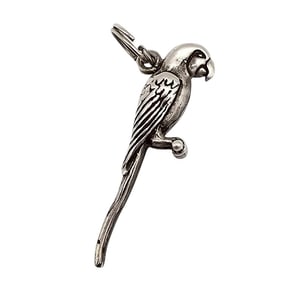 Sterling Silver Parrot Bird Pendant 4.5 G