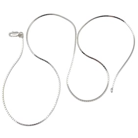 Sterling Silver Box Chain Necklace 3.8 G