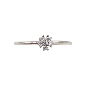 IBB Rhinestone Sterling Silver Cocktail Ring Size 8.5 1.2 G