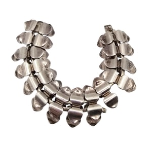 Napier Sterling Silver Wavy Link Modernist Bracelet 80.5 G
